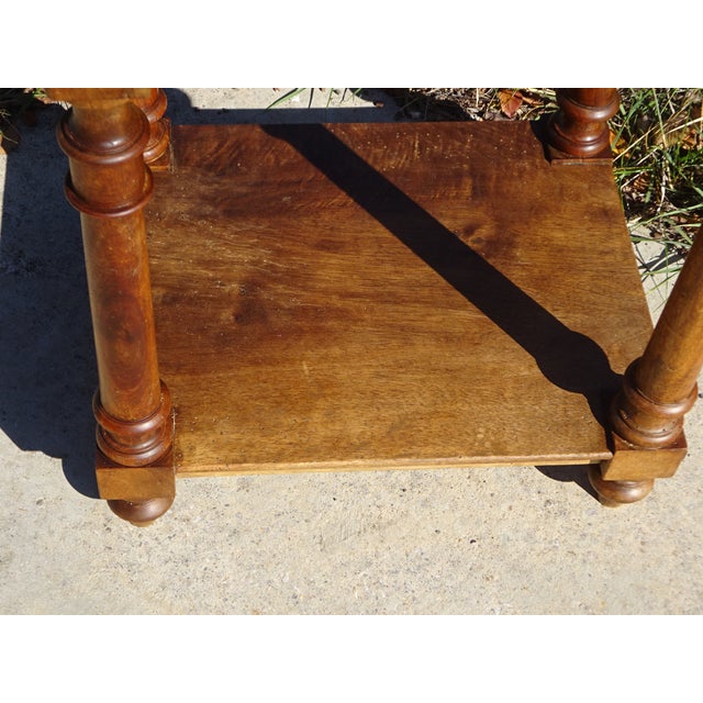 Louis XVI Bedside Table in Walnut and Marble For Sale - Image 17 of 18