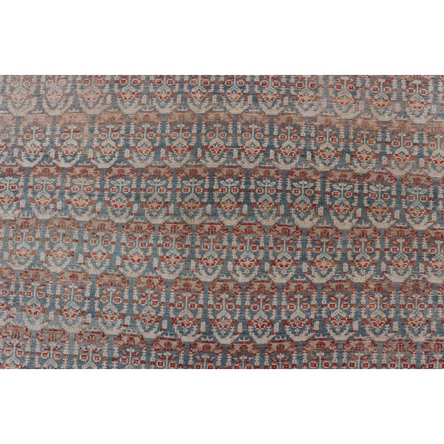 Large Antique Malayer Persian Gallery With All Over Paisley Design With Lt. Blue 8'1 X 20'5 For Sale - Image 15 of 17