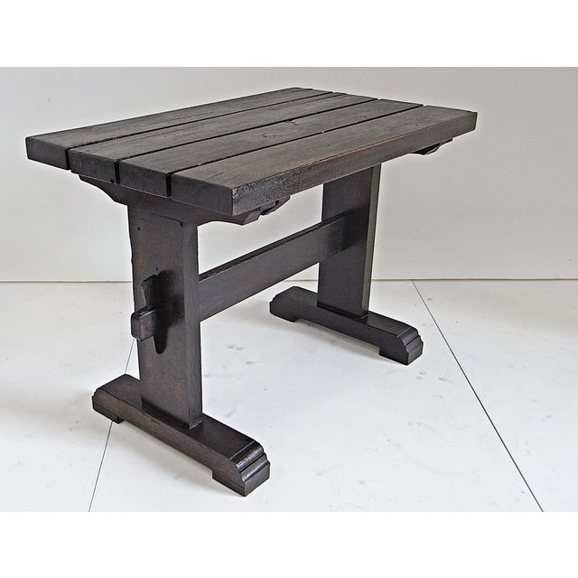 1970s Alfons Garden Table with Chairs in Massive Oak, 1970s, Set of 3 For Sale - Image 5 of 18