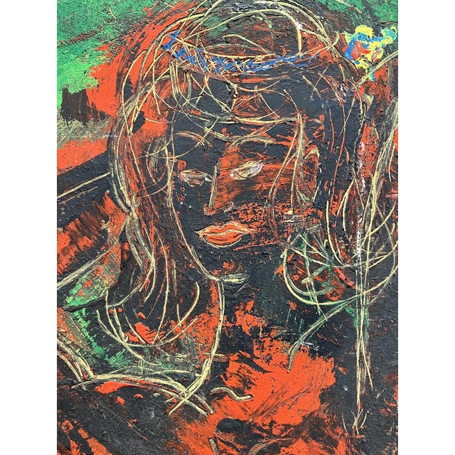 J.P.R, Assise nue, Oil on Wood, Framed For Sale - Image 4 of 12