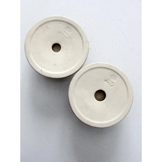Antique Rookwood Pottery Candlestick Holders Pair For Sale - Image 4 of 12