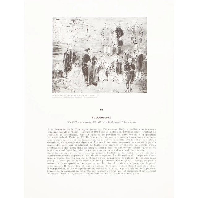 1970s 1970 After Raoul Dufy "Electricité", Full-Color Parisian Print For Sale - Image 5 of 7
