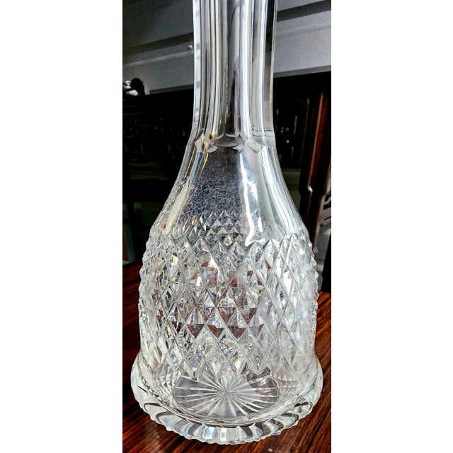 Antique Late 19th Century American Brillant Period Fine Lead Cut Crystal Wine Decanter For Sale - Image 11 of 13