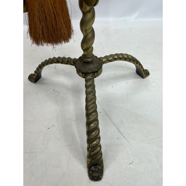 Antique Dutch Brass Windmill Fire Tool Set With Stand For Sale - Image 4 of 10