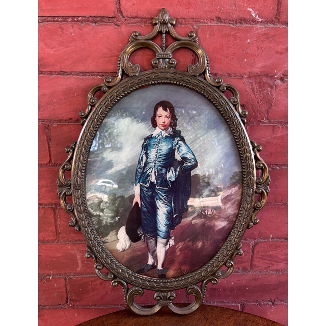 Vintage Framed Reproduction “The Blue Boy” by Thomas Gainsborough For Sale In Kansas City - Image 6 of 8