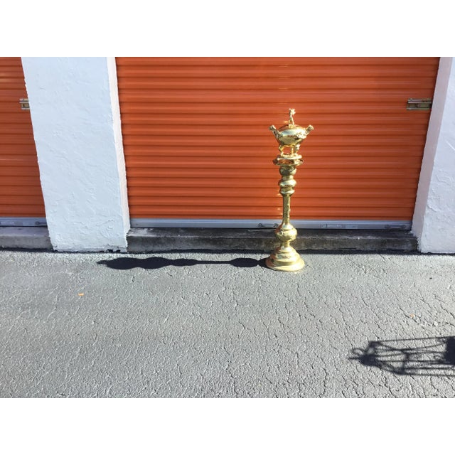 Very unique two pieces of vintage pedestal & incense burner. Made of brass the pieces they are beautiful and old