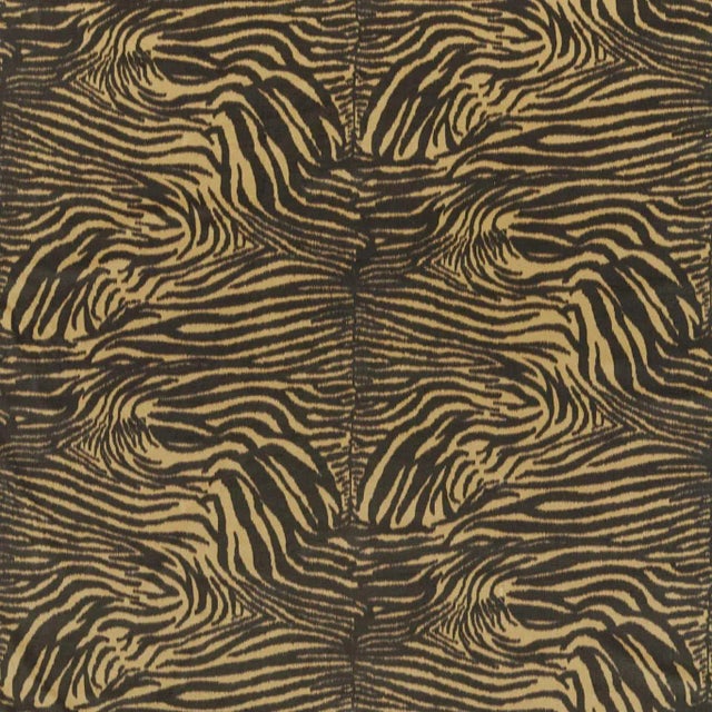 Harlequin Equidae Fabric in Black Earth/Brass - a Sample For Sale