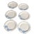 Italian Hand-Crafted Luncheon/Dessert Plates in Blue & White by Ceramiche Bizzirri-Set of 6 For Sale