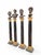 Black Marble Columns with Gilt Bronze Mounts and Roman Emperor Busts, 1898, Set of 4 For Sale - Image 4 of 11