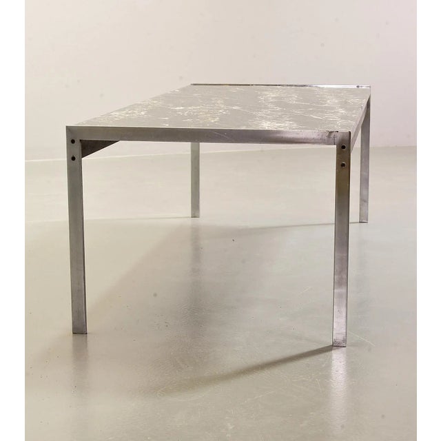 Black Black Marble and Brushed Steel Coffee Table by Kho Liangh for Artifort, 1960s For Sale - Image 8 of 17