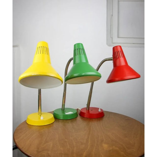 Adjustable Desk Lamp in Red Painted Metal and Chrome-Plated Spiral Arm from Tep, 1970s For Sale - Image 9 of 11