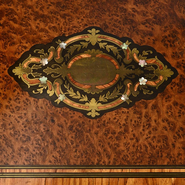 Antique 19th Century Napoleon III Burlwood Marquetry Box For Sale - Image 14 of 15