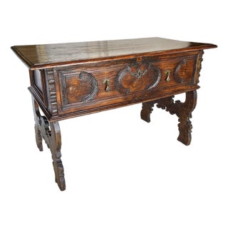 Late 19th Century Spanish Renaissance Revival Pine Side Table For Sale