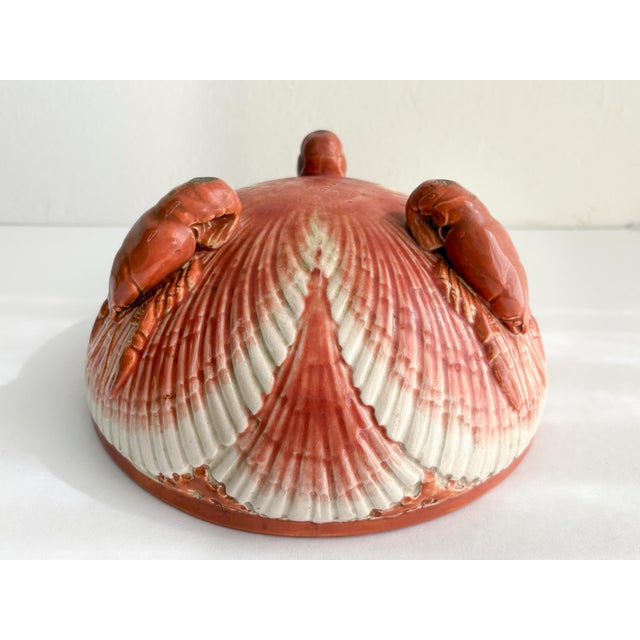 Antique French Sarreguemines Majolica Lobster Clamshell Centerpiece Bowl For Sale - Image 12 of 17