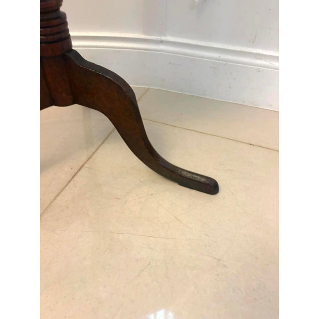 Antique Georgian Burr Oak Tripod Tilt Top Occasional Table, 1780 For Sale - Image 13 of 14