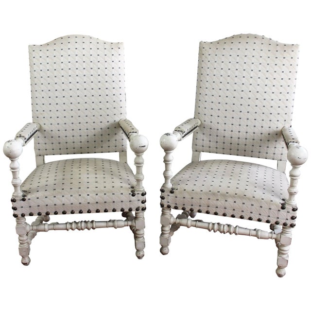 Set of 19th Century Louis XIII Style Armchairs, 1860 For Sale - Image 9 of 9