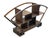 Coffee Large Size Chinese Dark Brown Fan Shape Display Curio Stand Easel For Sale - Image 8 of 12