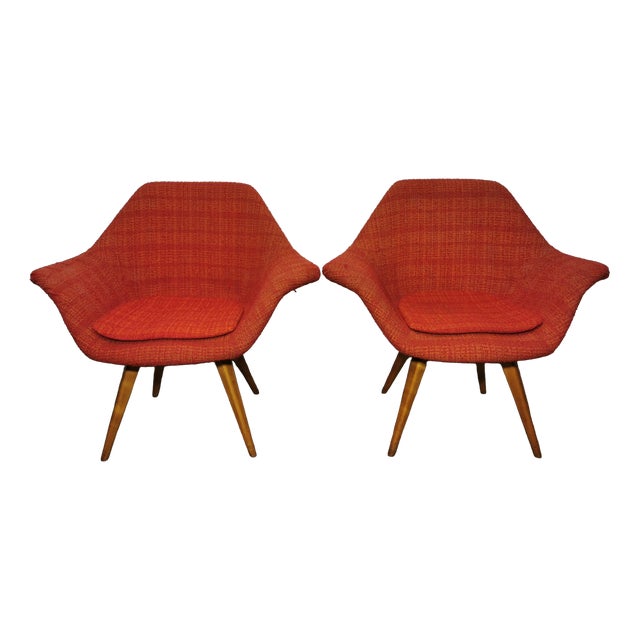 Set of Shell Armchairs by Miroslav Navratil, 1960s For Sale