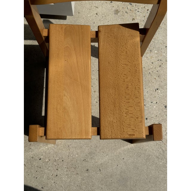 Vintage pine chair, old ski resort furniture. Total height: 78cm; Width 42cm; Depth: 41cm; Seat height: 45cm. Good...