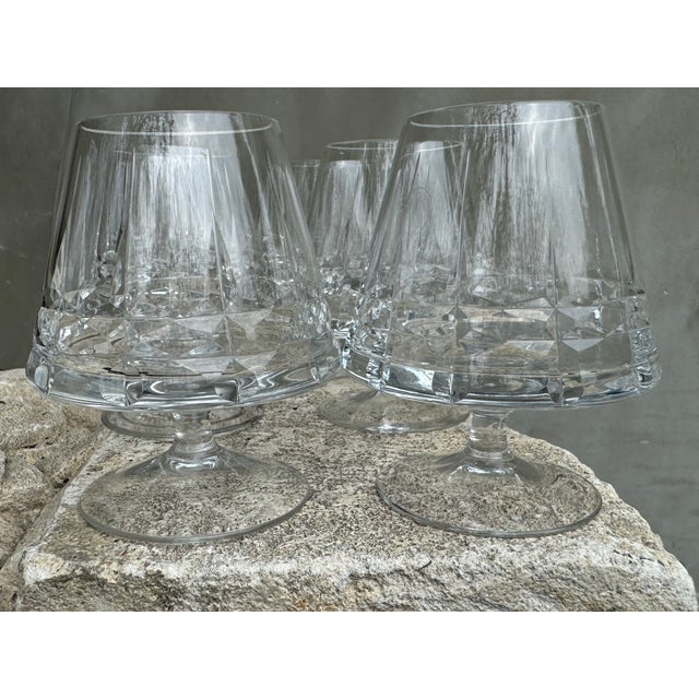 Vintage Cut Crystal Cognac Glasses, 1970s, Set of 6 For Sale - Image 11 of 14