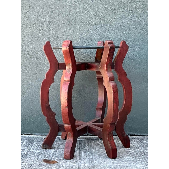 Vintage Stone Top Side Table For Sale - Image 4 of 12