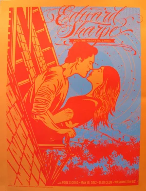 2012 American El Jefe Concert Poster, Edward Sharpe and the Magnetic Zeros