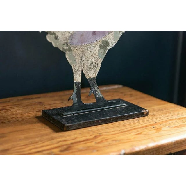 Large French Hand Painted Decorative Cockerel For Sale - Image 3 of 7