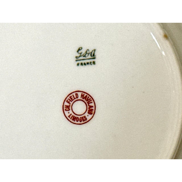 White Antique French Limoges by Haviland G. D. A., Small Dessert / Berry Bowls - Set of 10 For Sale - Image 8 of 8