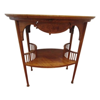 Antique Aesthetic Movement Tiger Maple Occasional Table English, 19th Century For Sale