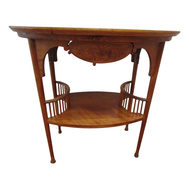 Antique Aesthetic Movement Tiger Maple Occasional Table English, 19th Century For Sale