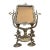 Handmade Antiqued Brass Mirror Candlestick Set For Sale
