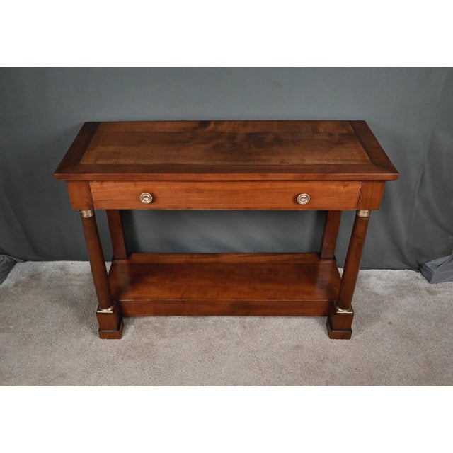 Mid-19th Century Empire Style Cherrywood Console Table For Sale - Image 4 of 18