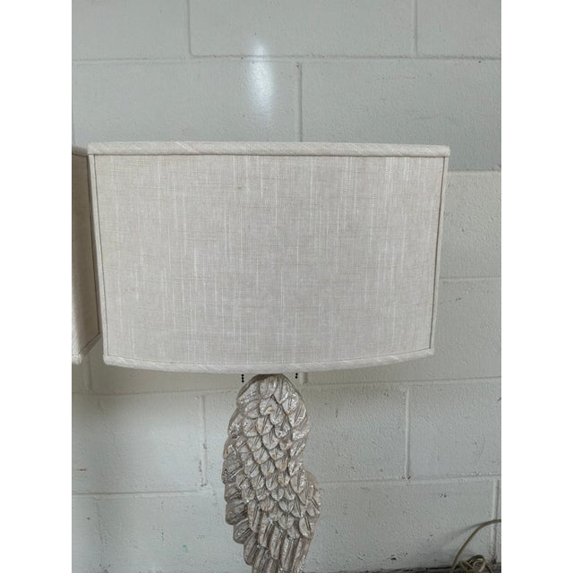 Regina Andrew Carved Wing Lamps - Pair. For Sale - Image 4 of 10