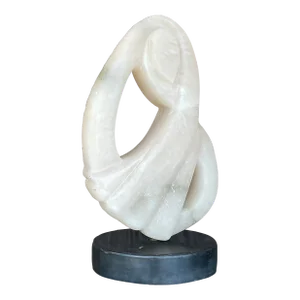 Vintage Boho Carved Stone Abstract Sculpture
