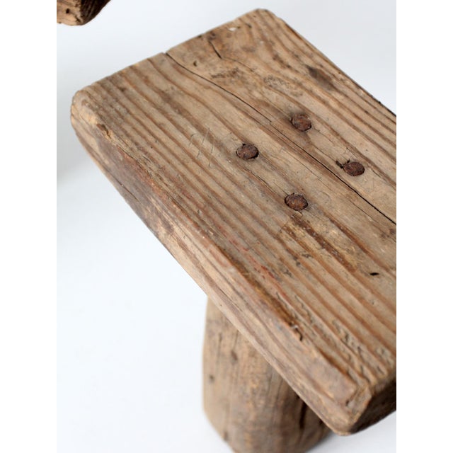 Antique Primitive Milking Stools Collection Set of 3 For Sale - Image 14 of 18