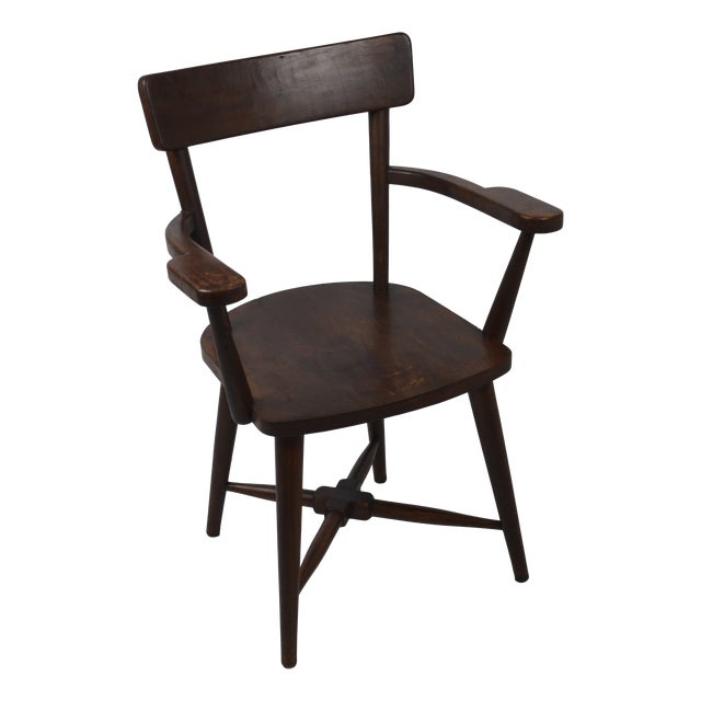 Modernist Wooden Armchair, 1940 For Sale