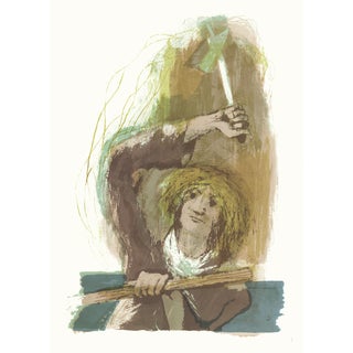 1968 "Moby Dick" Lithograph by Benton Spruance "The Jeroboam" (Ship) For Sale