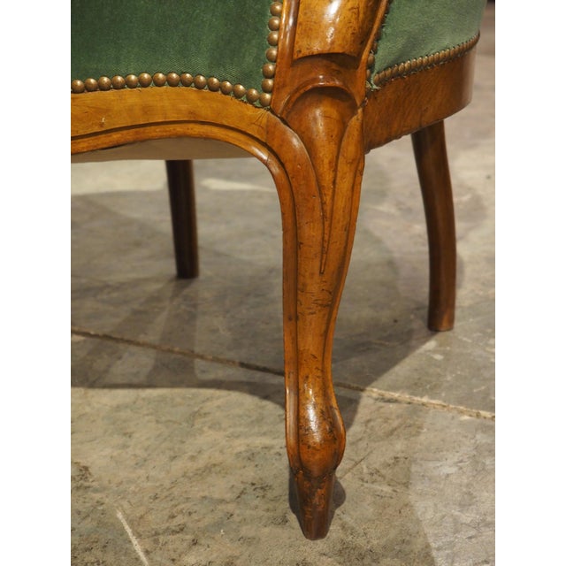 Pair of Antique French Walnut Violin Back Fauteuils, Circa 1885 For Sale - Image 11 of 18