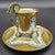 Ceramic Art Deco Porcelain Cup and Saucer by Matthes & Ebel, Mäbensdorf, 1930s, Set of 2 For Sale - Image 7 of 9
