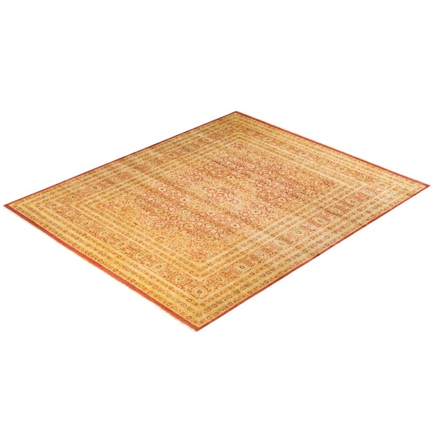 Orange Mogul, One-of-a-Kind Hand-Knotted Area Rug - Orange, 8' 3" x 9' 10" For Sale - Image 8 of 8