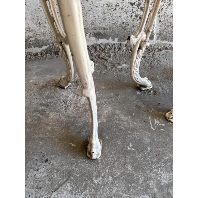 Wood Set of Antique Cast Iron Side Tables, Set of 2 For Sale - Image 7 of 10