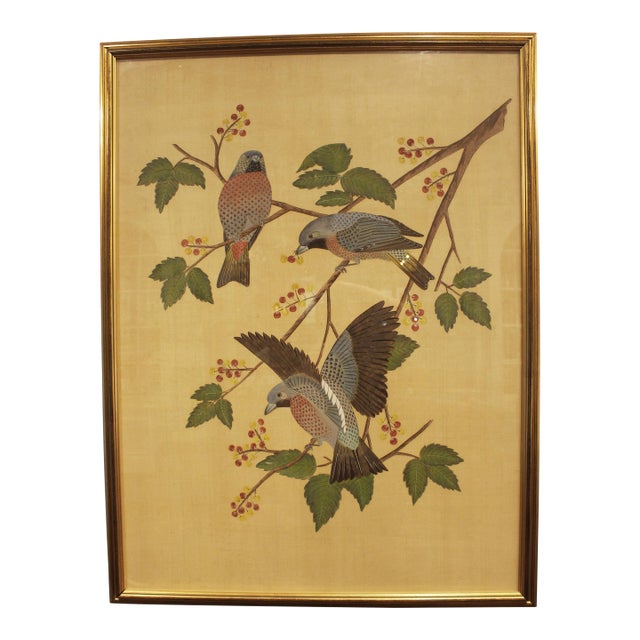 Early 20th Century Japanese Kacho-Ga Painting on Silk For Sale