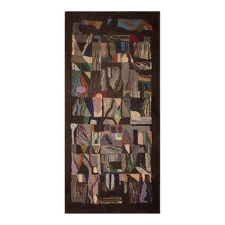 1940s Vintage American Hooked Rug For Sale