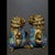 Pair of Vintage Cloisonné Enamel Guardian Lions – Gilt Bronze Wealth Foo Dogs For Sale - Image 4 of 10