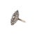 Modern Antique Edwardian 14k White Gold 1.01ctw Diamond Elongated Navette Cocktail Ring, Size 5.75 For Sale - Image 3 of 8