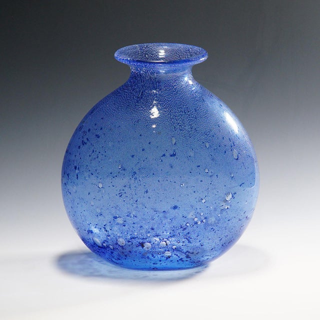 Ercole Barovier Monumental Ercole Barovier - Barovier & Toso Efeso Blue Vase 1964 For Sale - Image 4 of 13