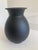 Ceramic Mid Century Black Matte Glazed Porcelain Vase For Sale - Image 7 of 7
