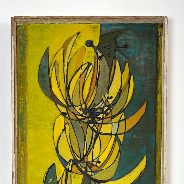 Mid-Century Modern 1950 Mid-Century Banana Bunch Original Painting, Richards For Sale - Image 3 of 11