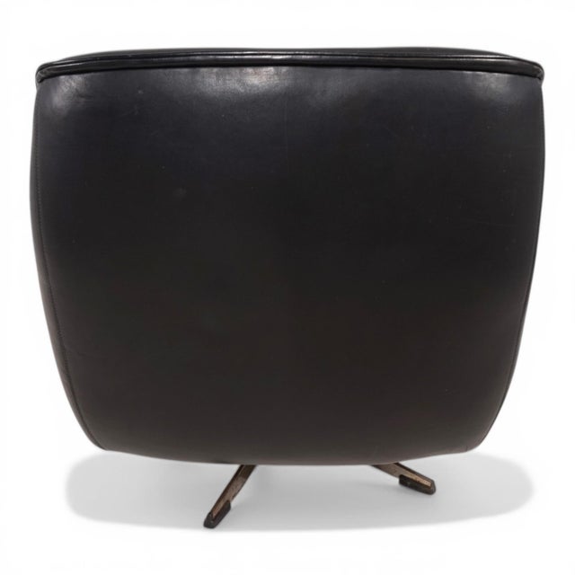 Animal Skin ESA 802 Lounge Chair in Black Leather from Werner Langenfeld, 1970s For Sale - Image 7 of 18