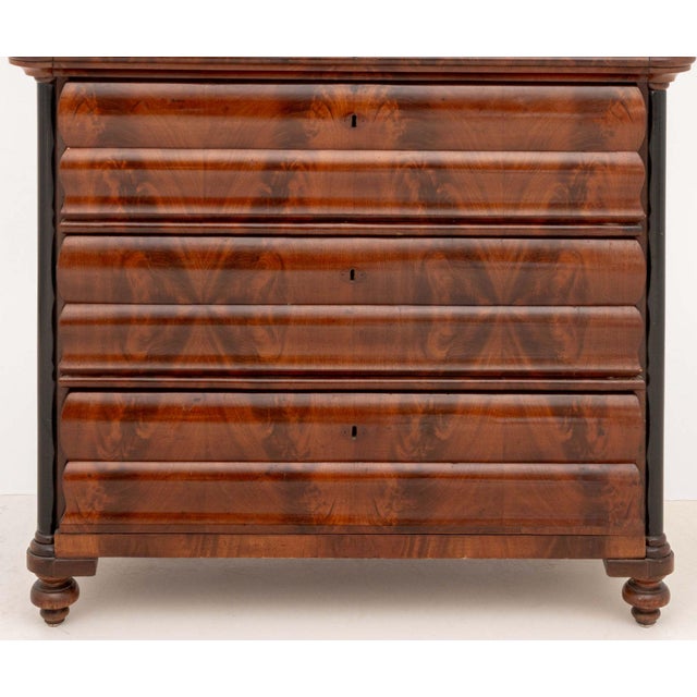 Biedermeier Flame Mahogany Commode For Sale - Image 4 of 8